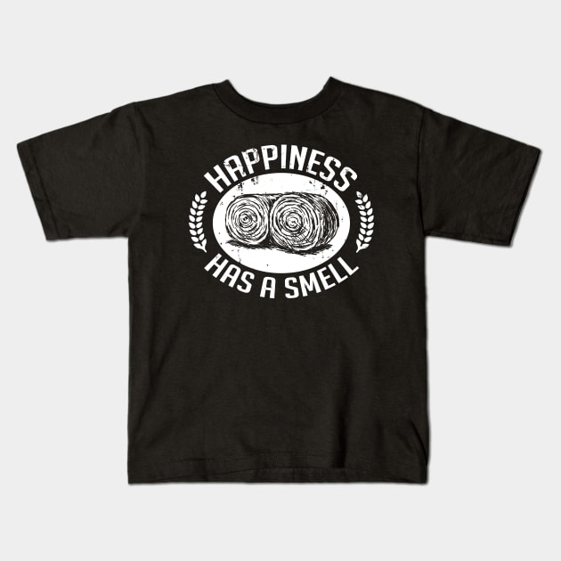 Farming: Happiness has a smell Kids T-Shirt by nektarinchen